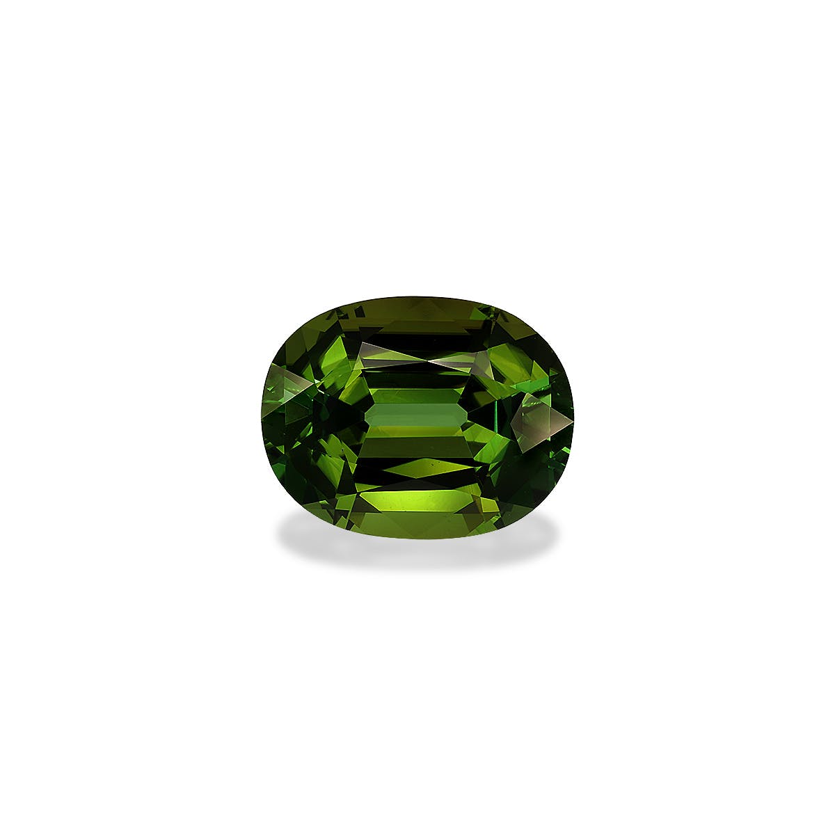 Green Tourmaline Oval Fine Step Cut Forest Green