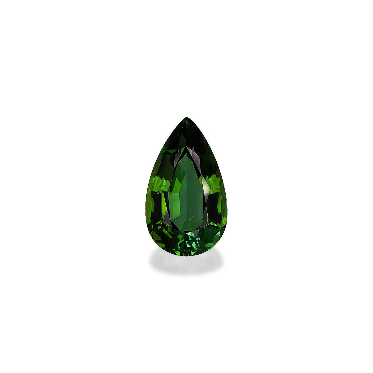 Green Tourmaline Pear Fine Step Cut Forest Green