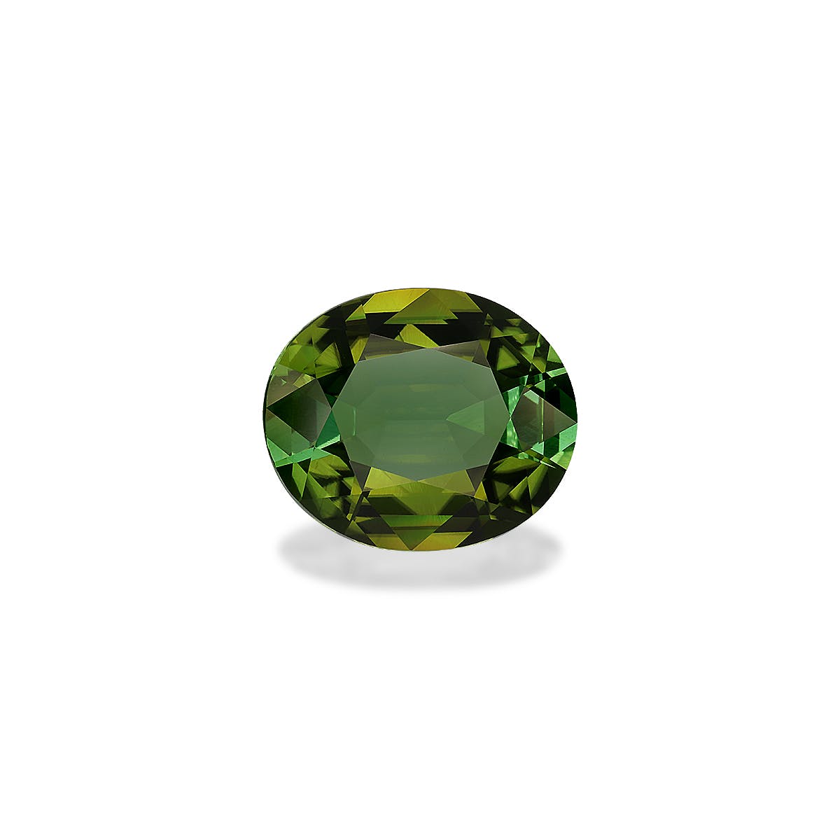 Green Tourmaline Oval Fine Step Cut Lime Green