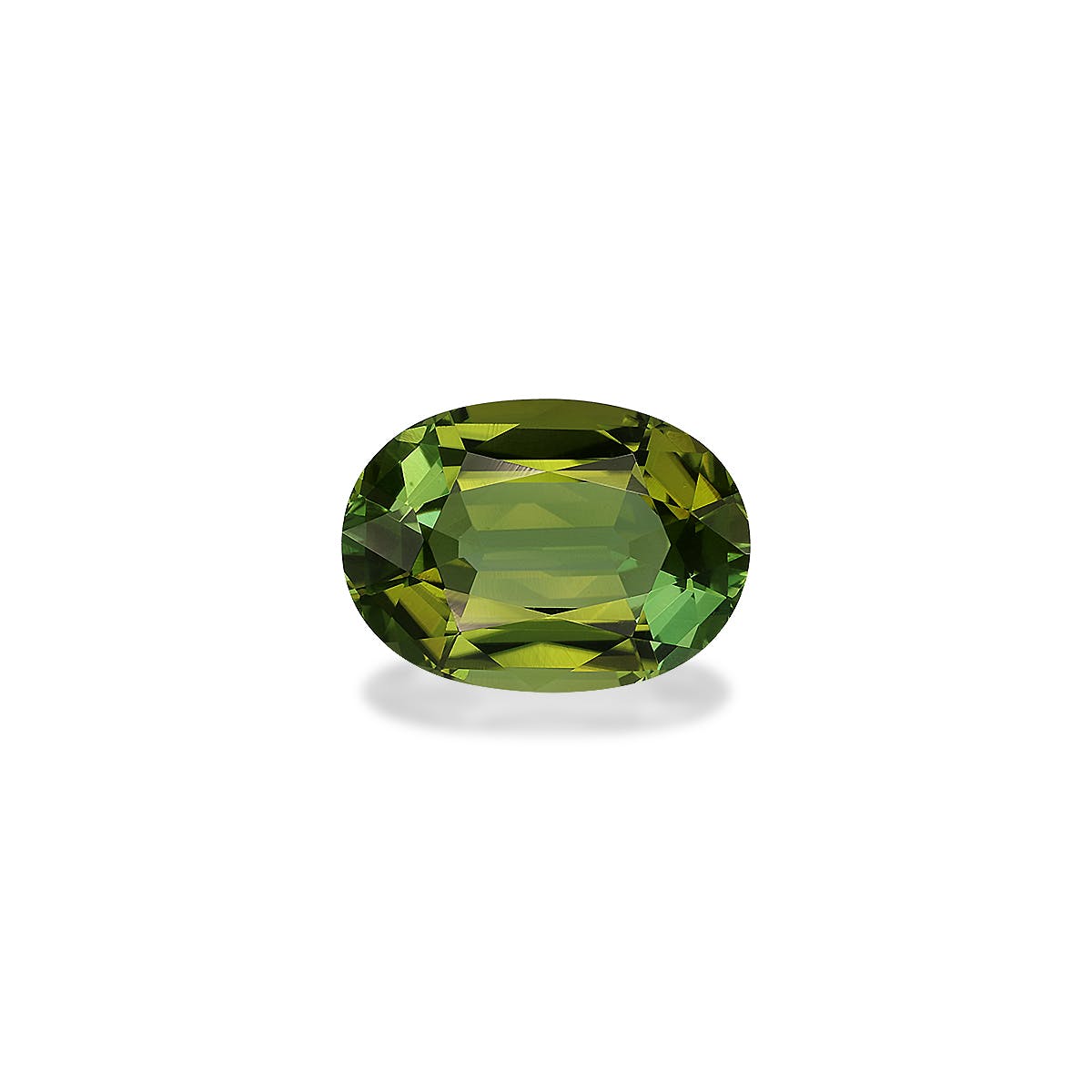 Green Tourmaline Oval Fine Step Cut Lime Green