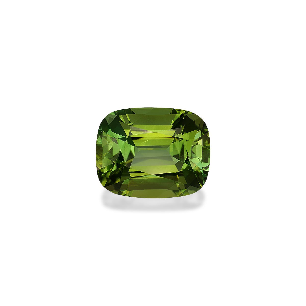 Green Tourmaline Cushion Fine Step Cut Pistachio Green