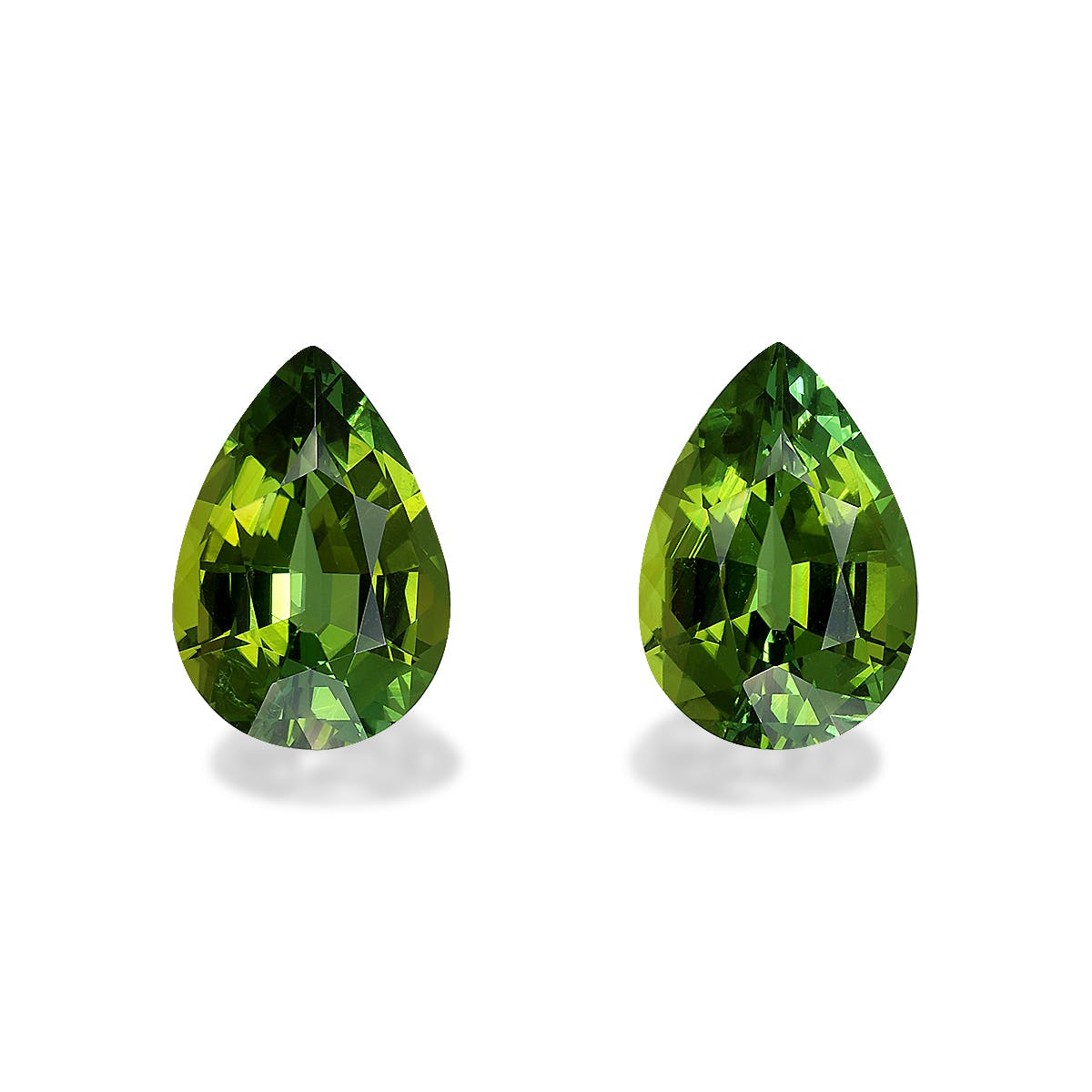 Green Tourmaline Pear  Lime Green