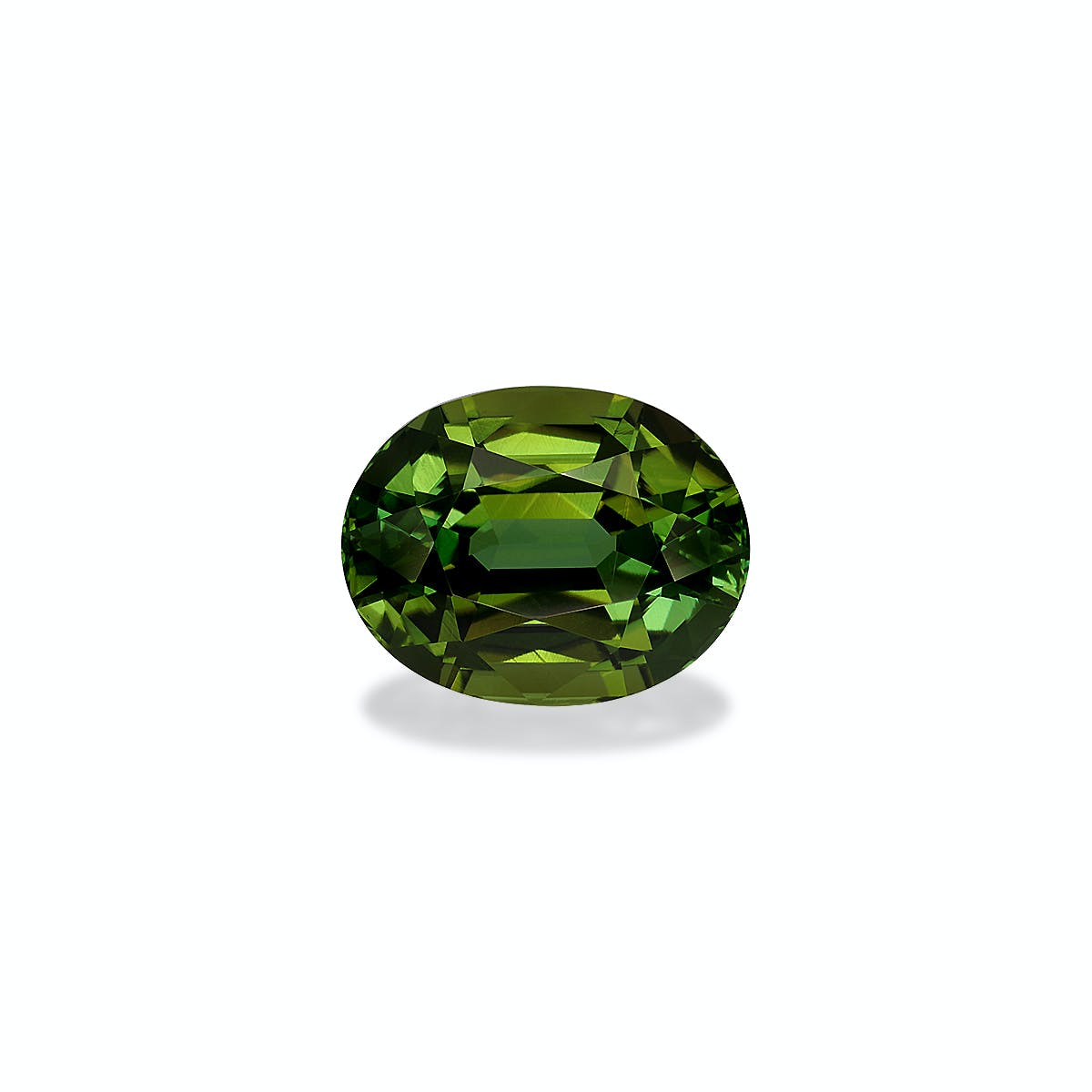 Green Tourmaline Oval Fine Step Cut Moss Green