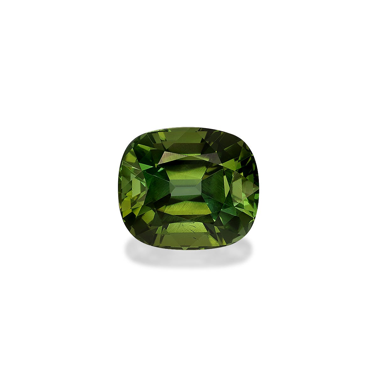 Green Tourmaline Cushion Fine Step Cut Moss Green