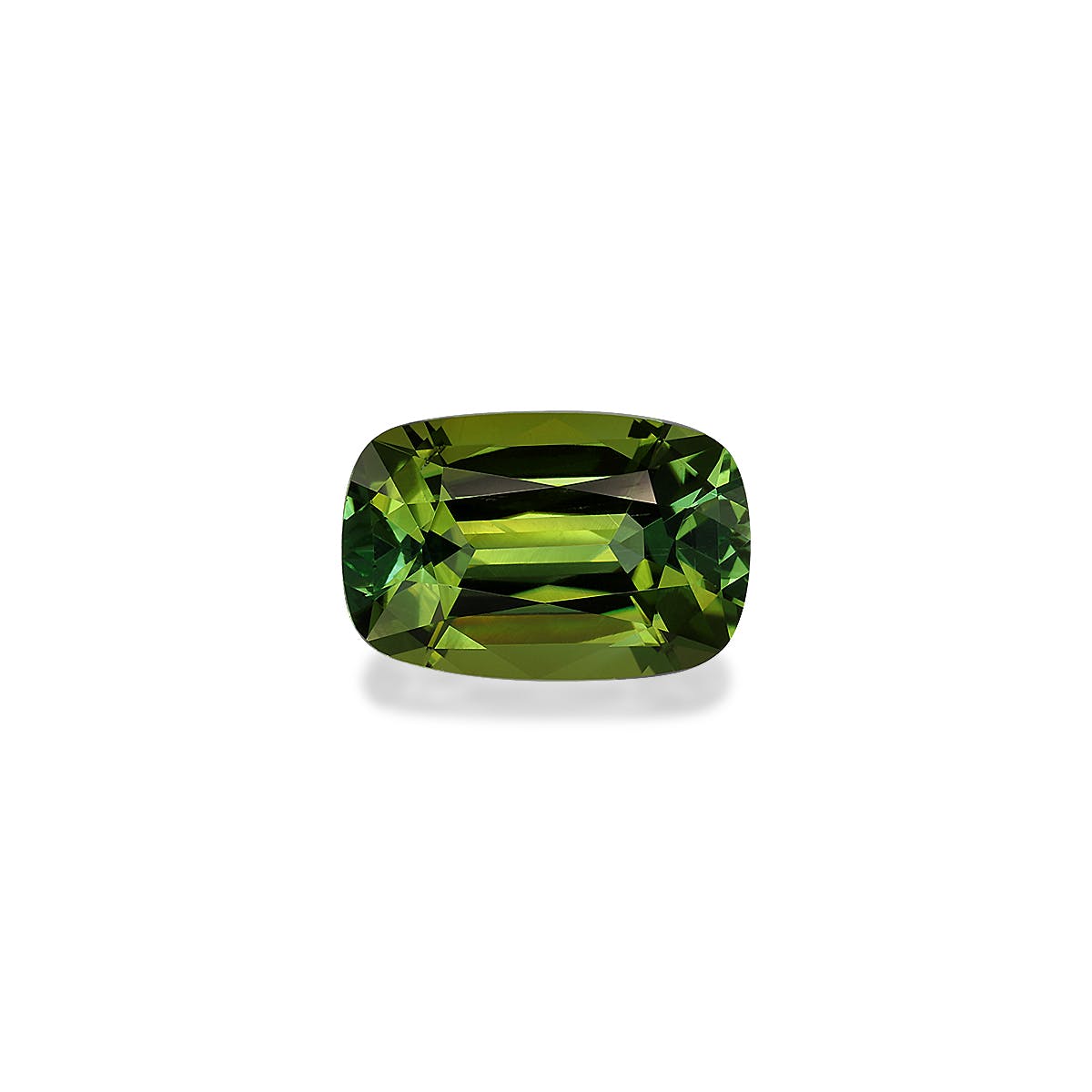 Green Tourmaline Cushion Fine Step Cut Moss Green