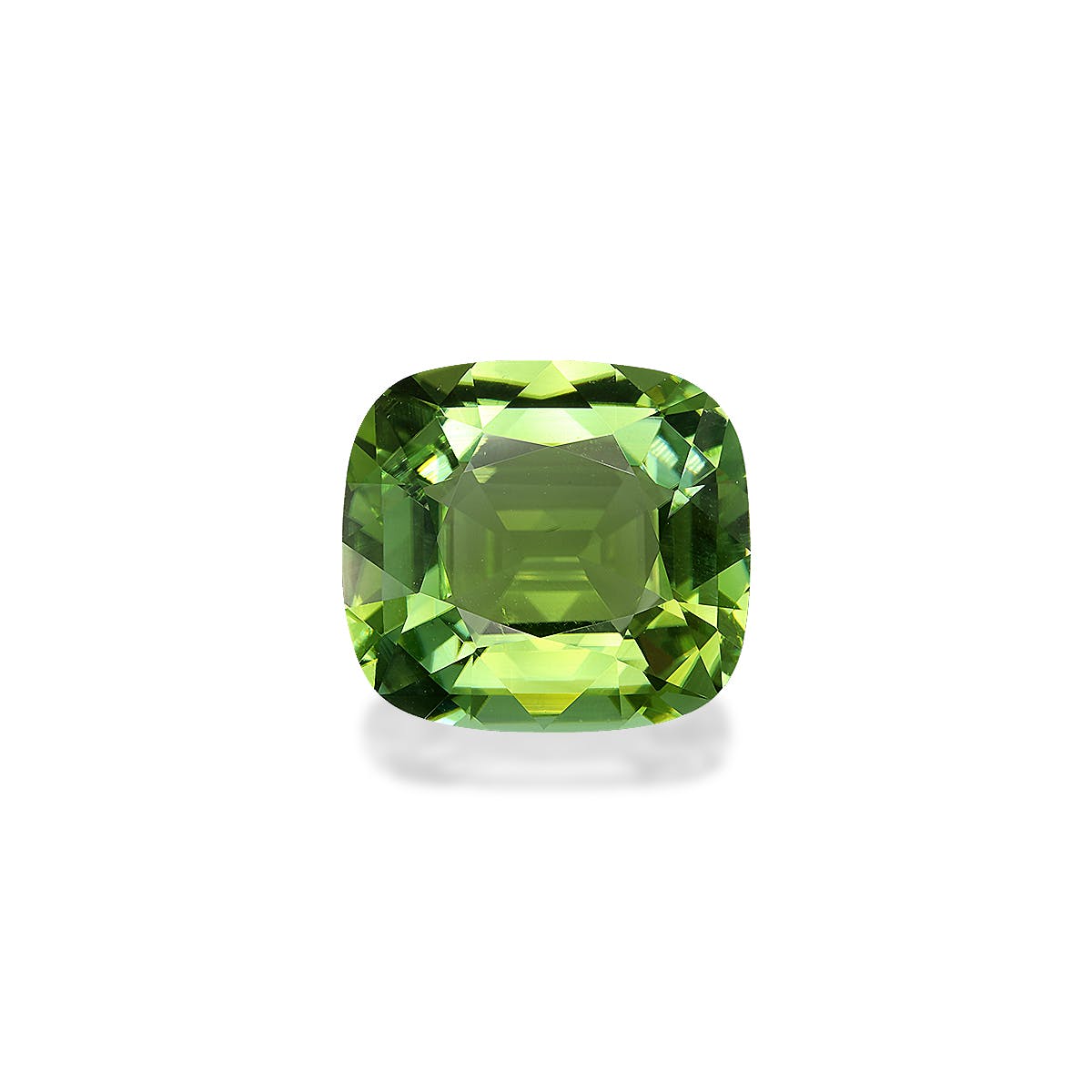 Green Tourmaline Cushion Fine Step Cut Pistachio Green