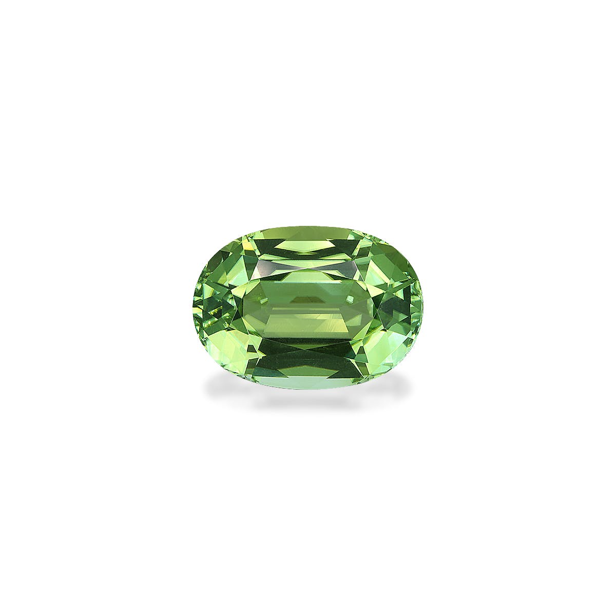 Green Tourmaline Oval Fine Step Cut Pistachio Green