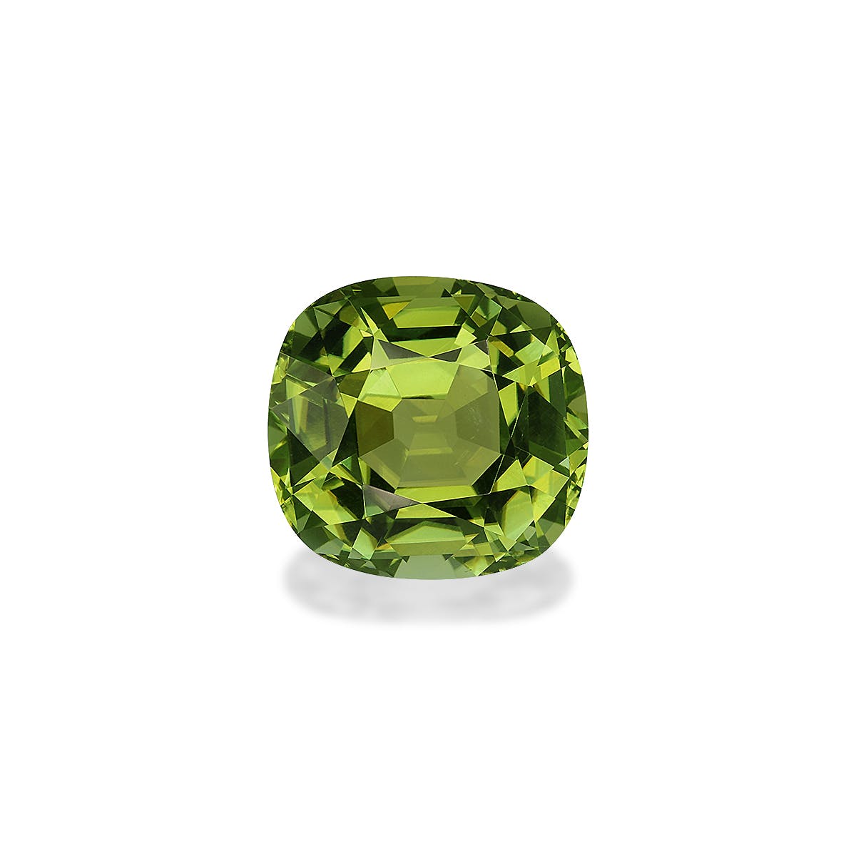 Green Tourmaline Cushion Fine Step Cut Pistachio Green