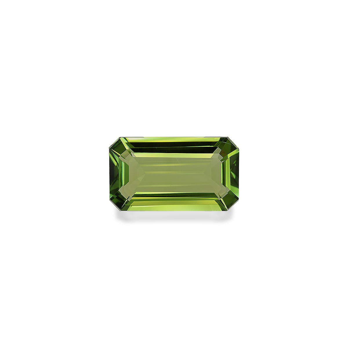 Green Tourmaline Rectangular Emerald Cut Lime Green