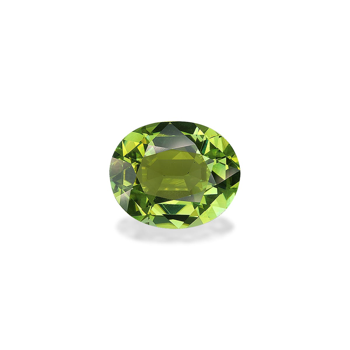 Green Tourmaline Oval Fine Step Cut Lime Green