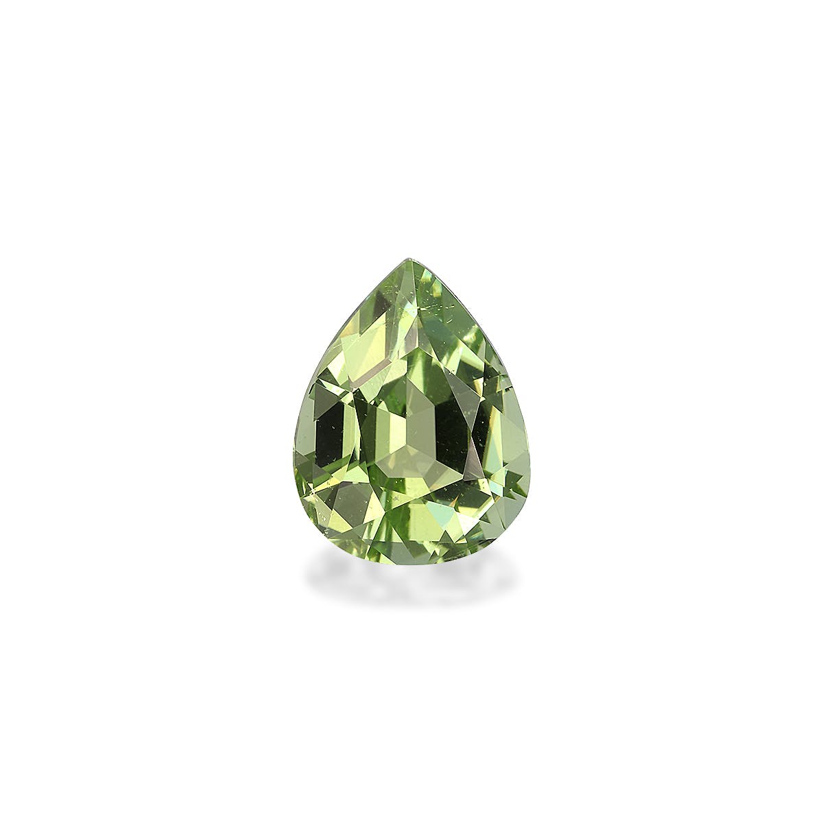 Green Tourmaline Pear Fine Step Cut Green