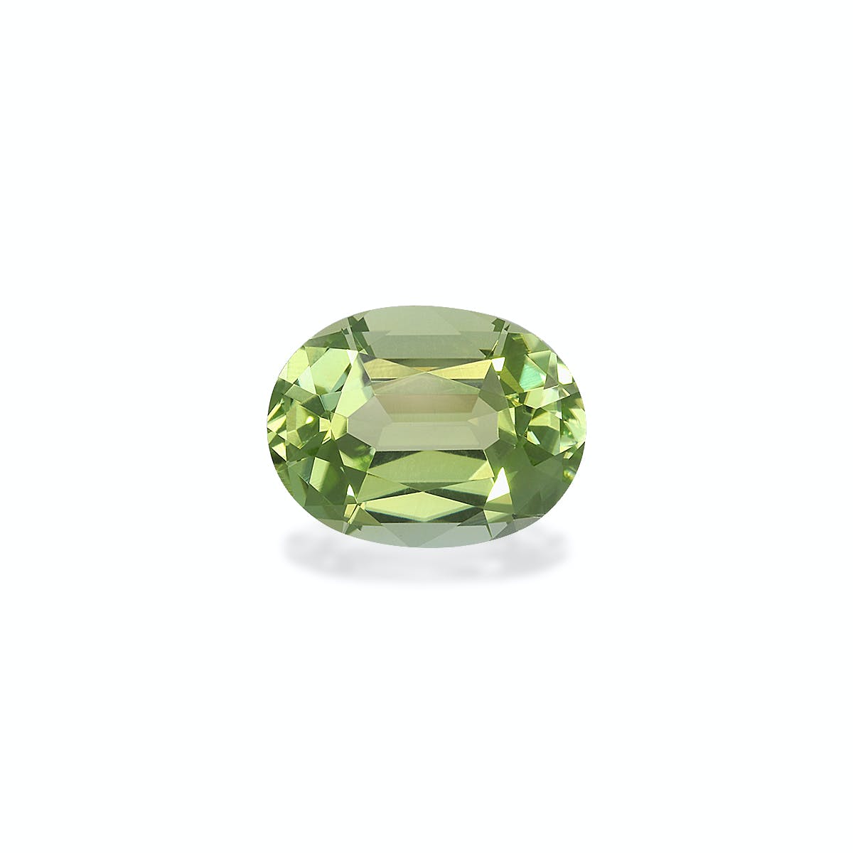 Green Tourmaline Oval Fine Step Cut Lime Green