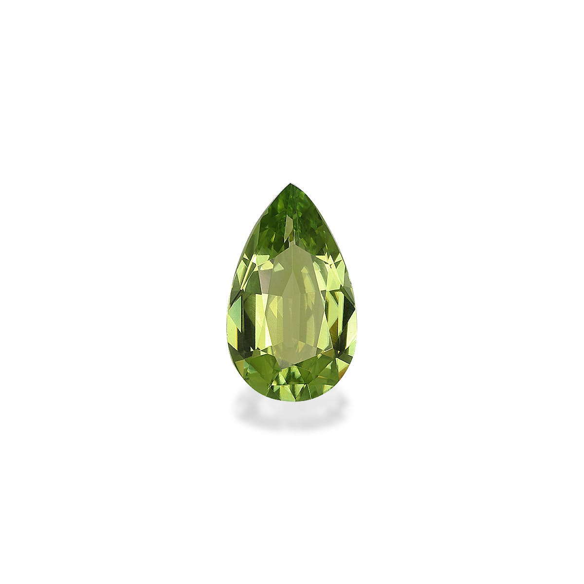 Green Tourmaline Pear Fine Step Cut Lime Green