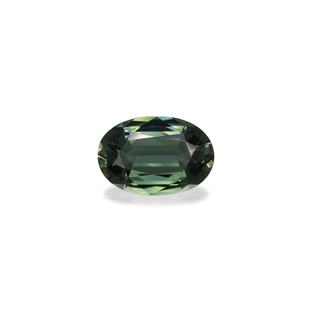 Green Tourmaline Oval Fine Step Cut Basil Green