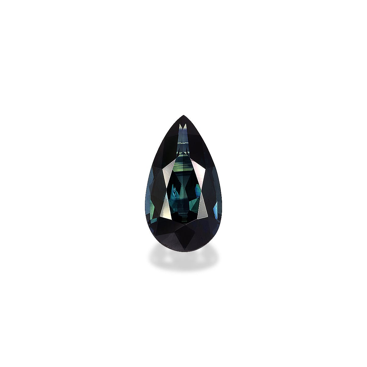 Teal Sapphire Pear Brilliant Diamond Cut Blue