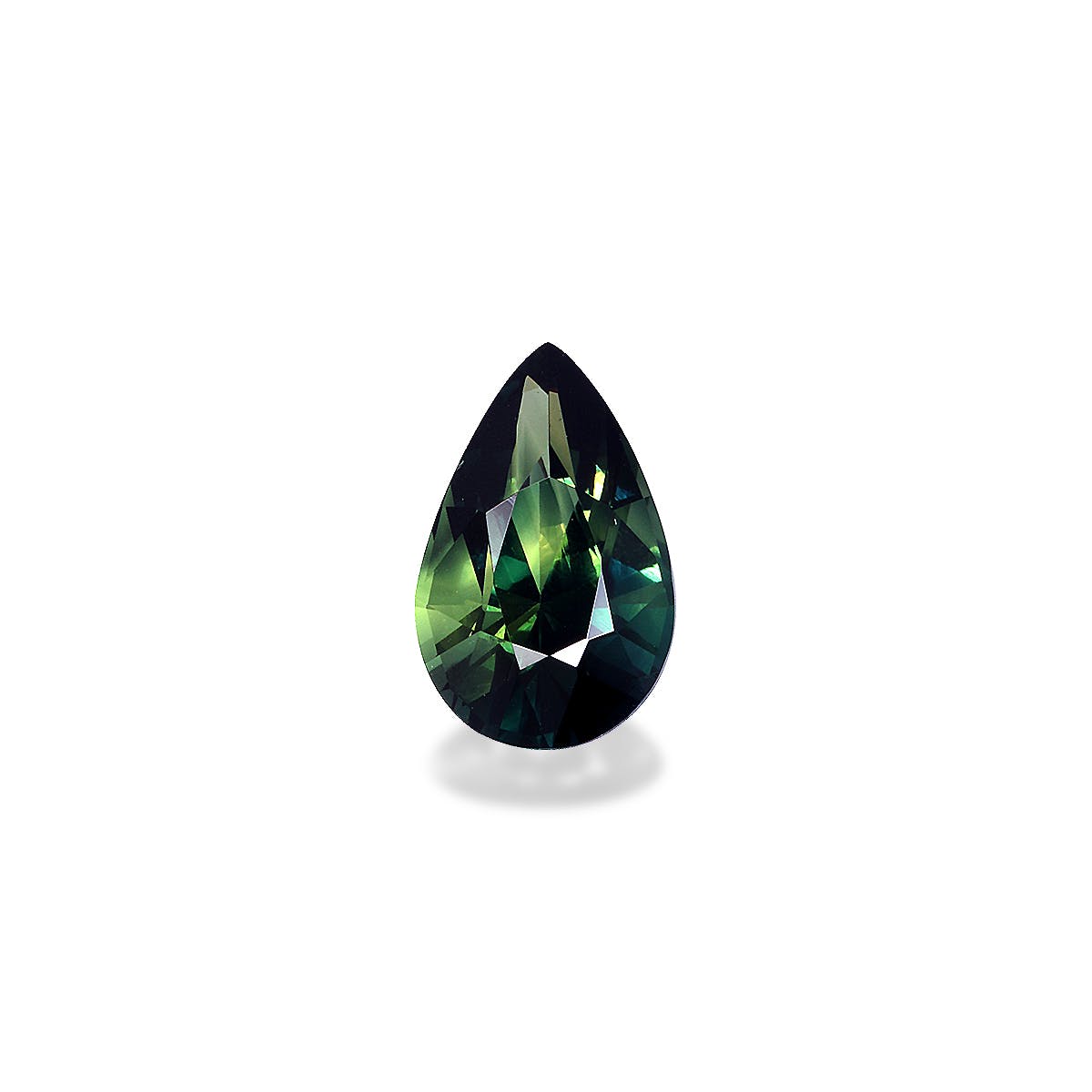 Teal Sapphire Pear Brilliant Diamond Cut Green