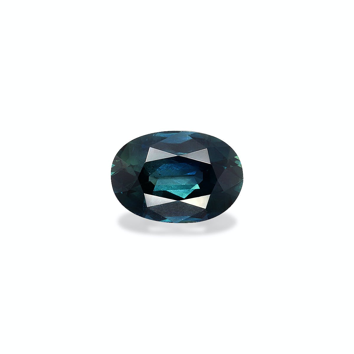 Teal Sapphire Oval Fine Step Cut Blue