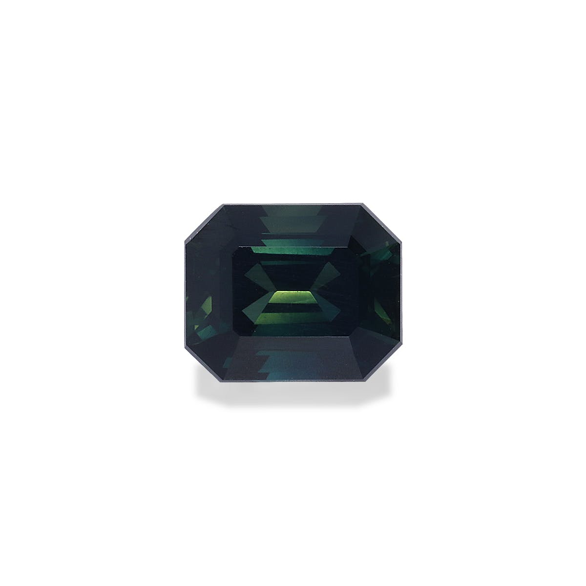 Teal Sapphire Rectangular Emerald Cut Blue