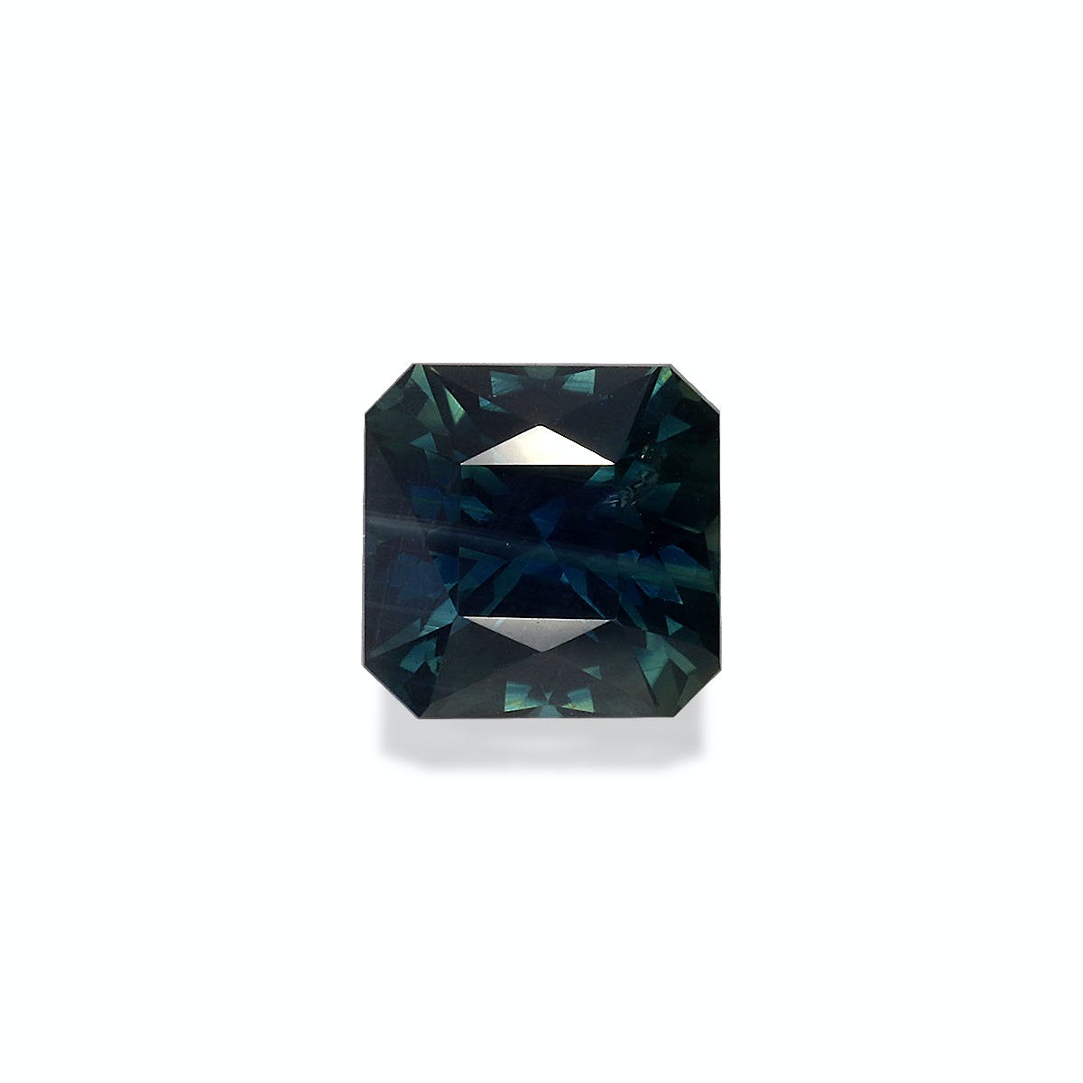 Teal Sapphire Square Brilliant Diamond Cut Blue