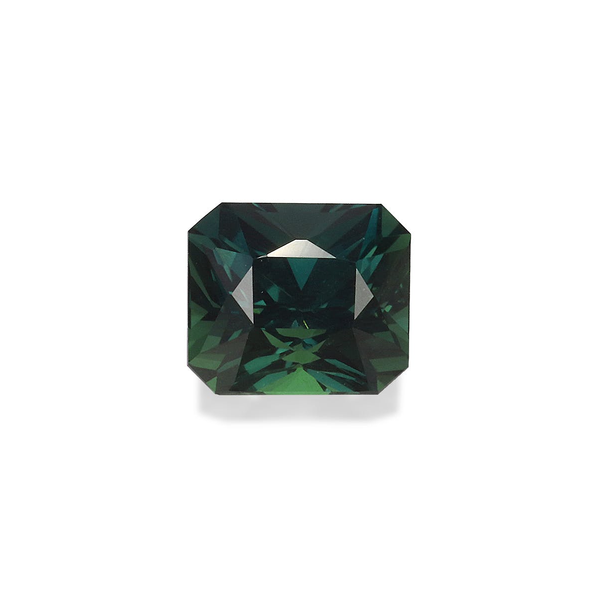 Teal Sapphire Rectangular Brilliant Diamond Cut Green