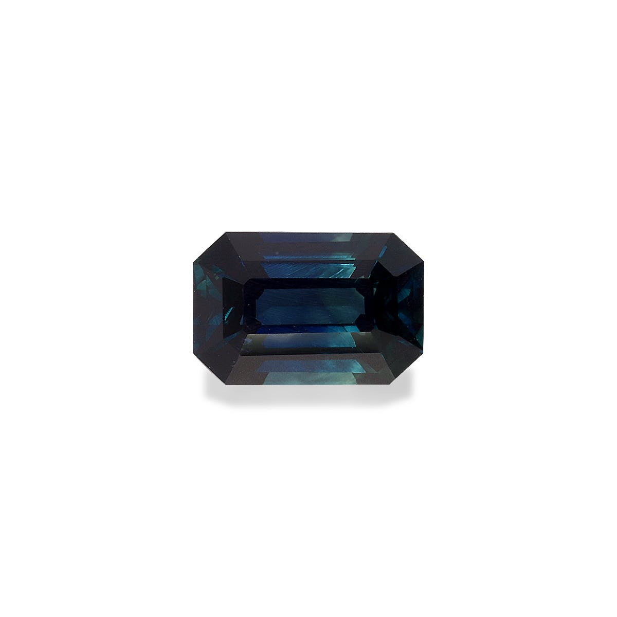 Teal Sapphire Rectangular Emerald Cut Blue