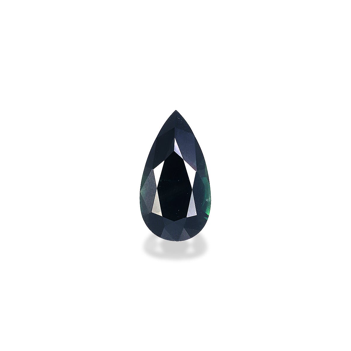 Teal Sapphire Pear Fine Step Cut Green