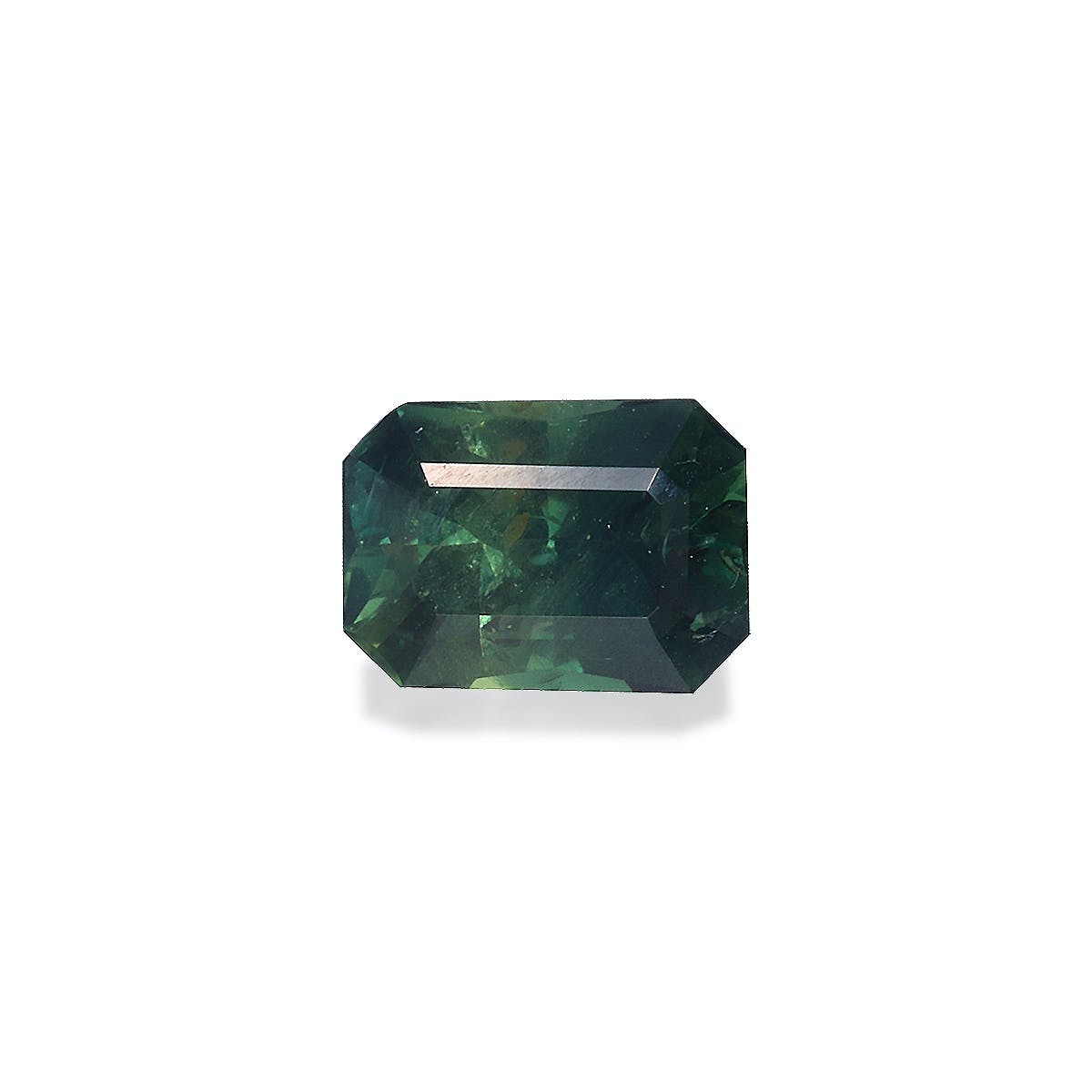 Teal Sapphire Rectangular Brilliant Diamond Cut Green