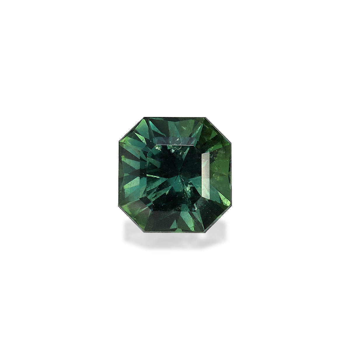 Teal Sapphire Square Brilliant Diamond Cut Green