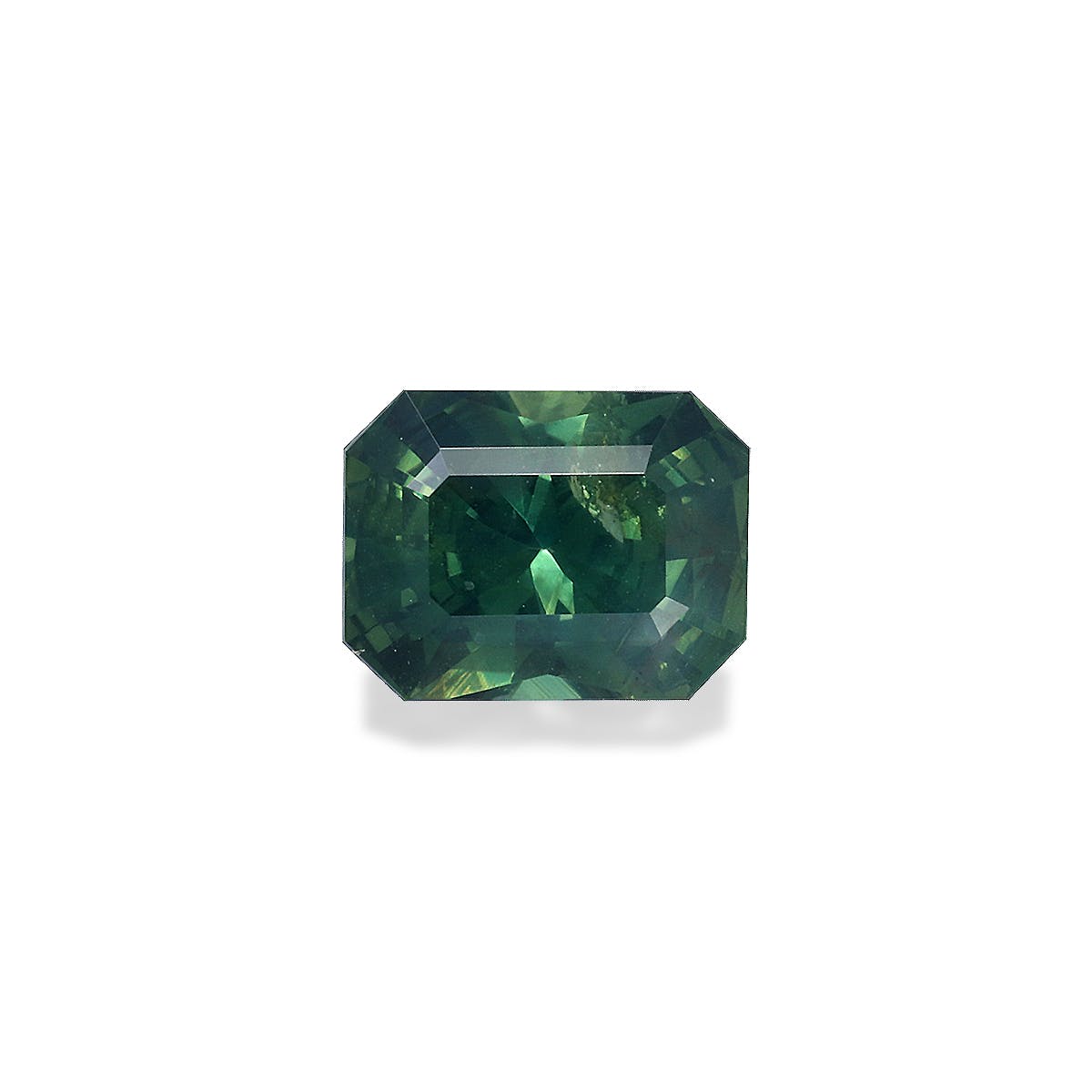 Teal Sapphire Rectangular Brilliant Diamond Cut Green