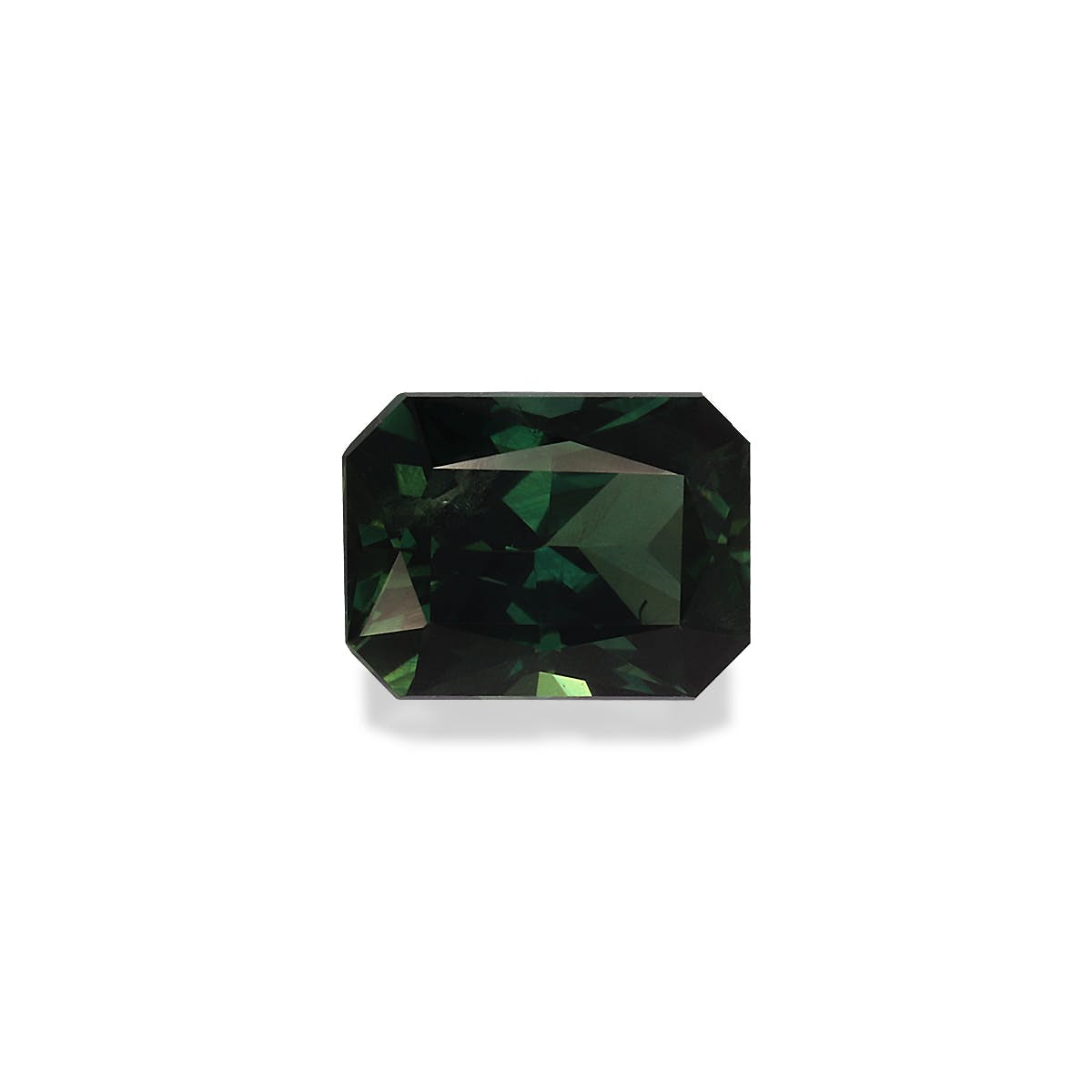 Teal Sapphire Rectangular Radiant Cut Green