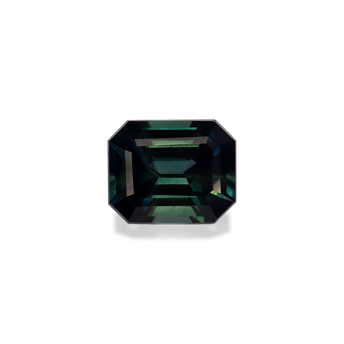 Teal Sapphire Rectangular Emerald Cut Blue