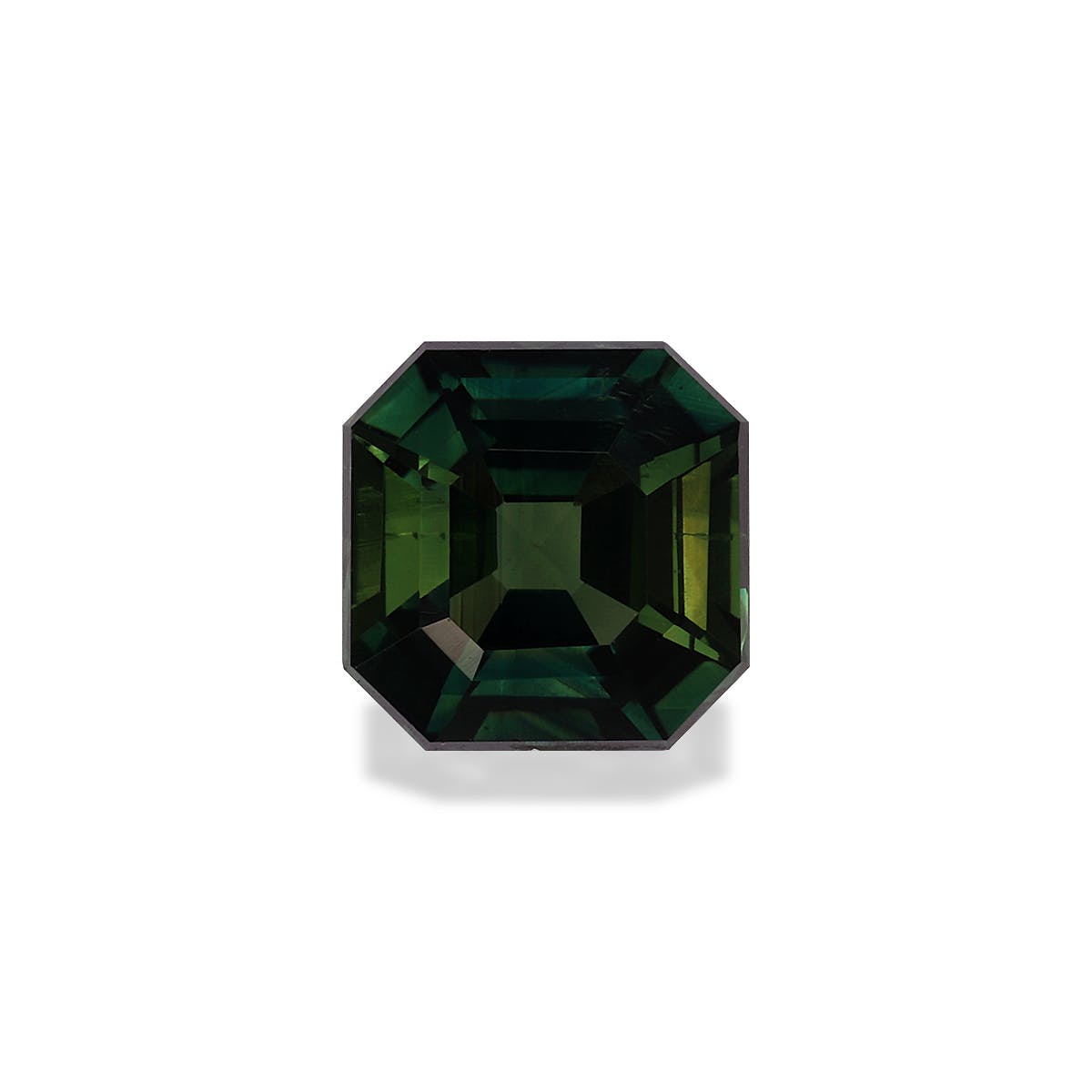 Teal Sapphire Square Asscher Cut Green