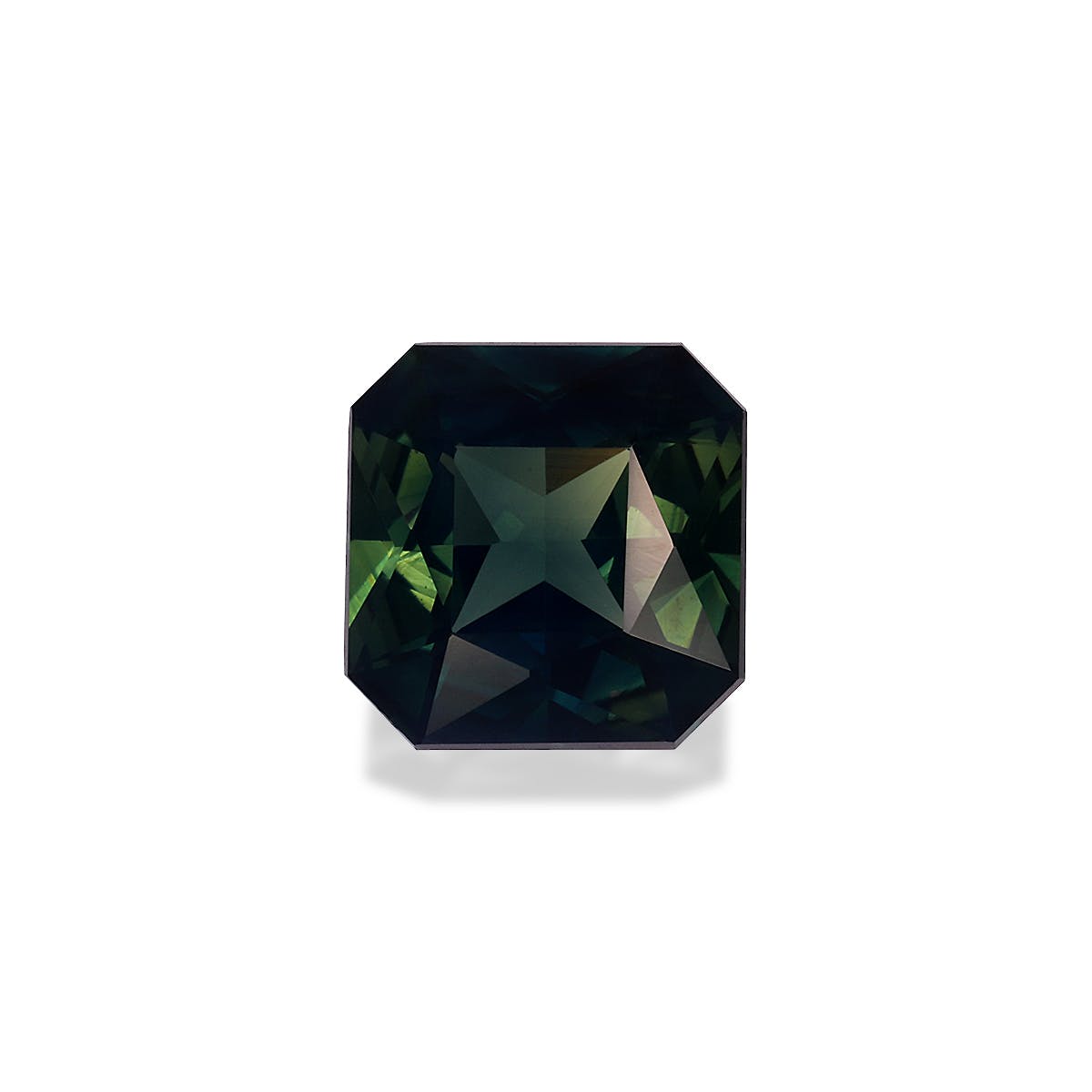 Teal Sapphire Square Radiant Cut Green