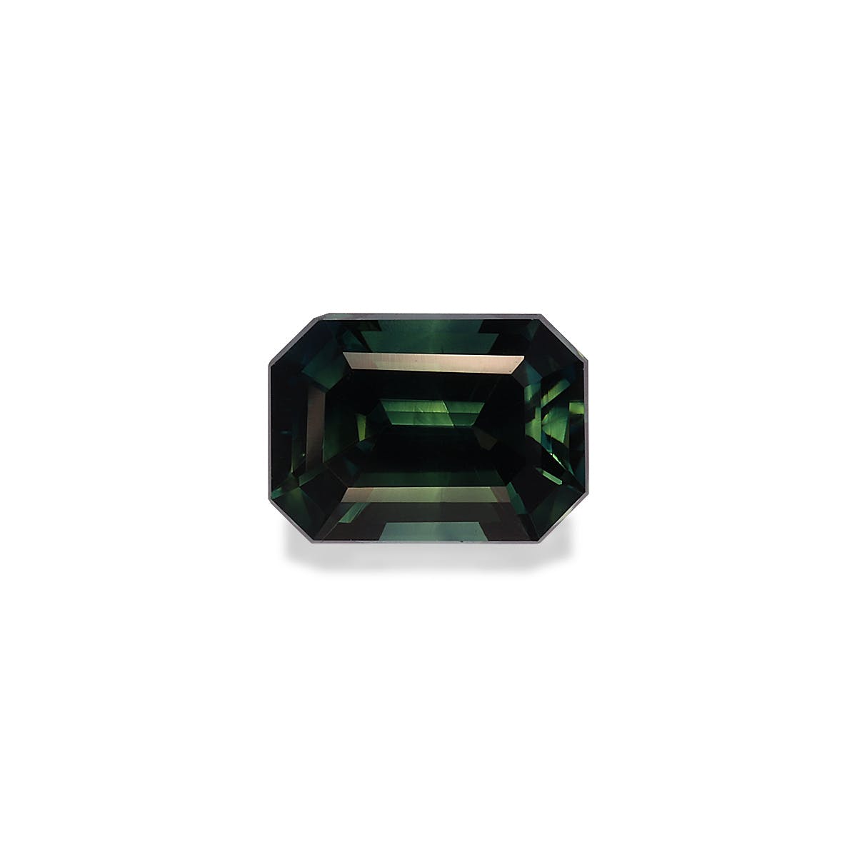 Teal Sapphire Rectangular Emerald Cut Blue