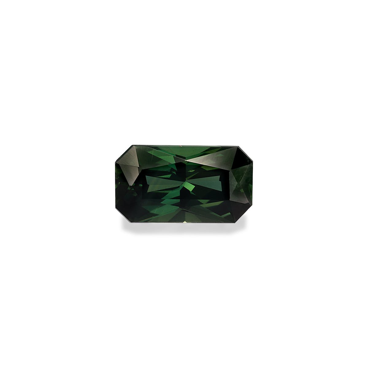 Teal Sapphire Rectangular Radiant Cut Green