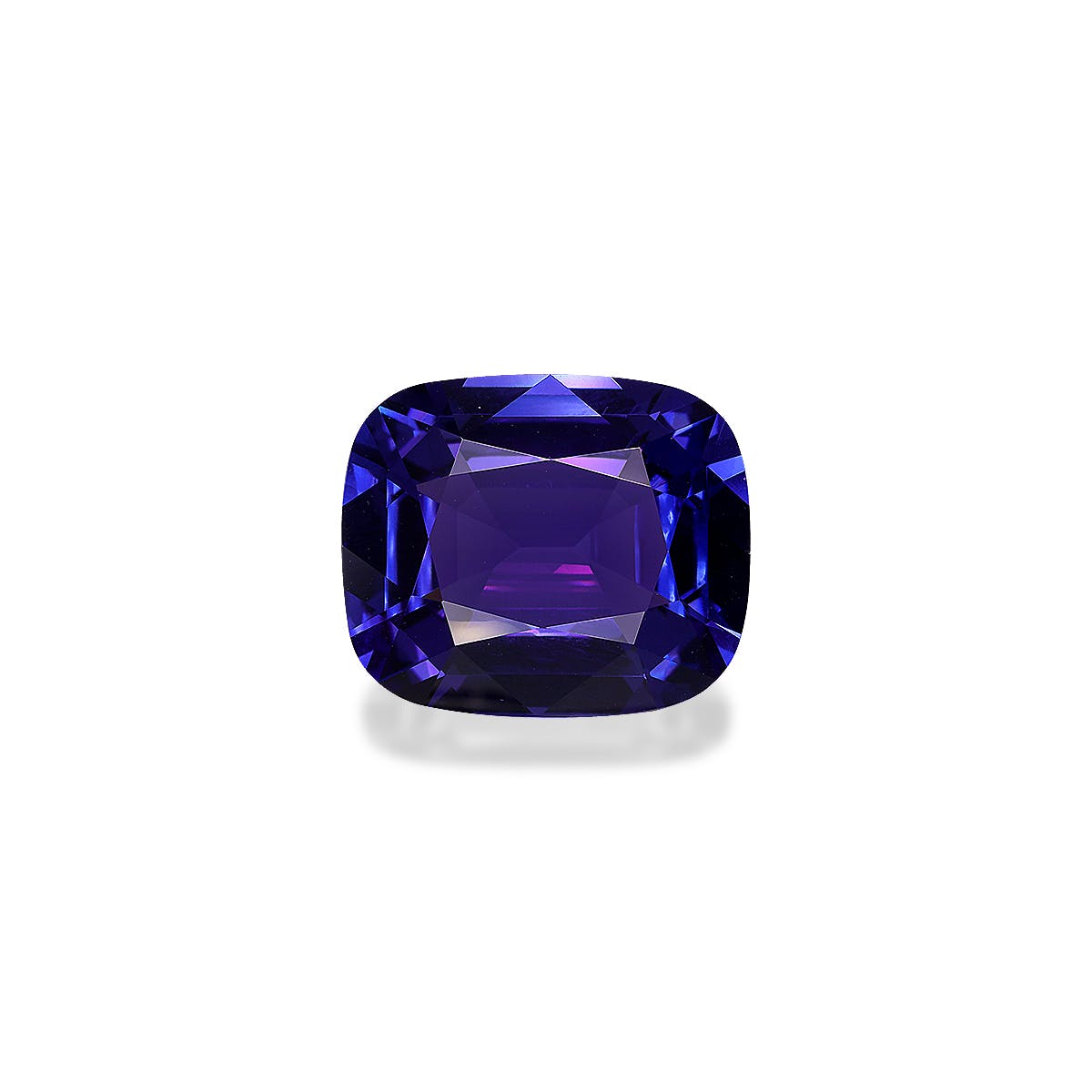 Tanzanite Cushion Fine Step Cut Violet Blue