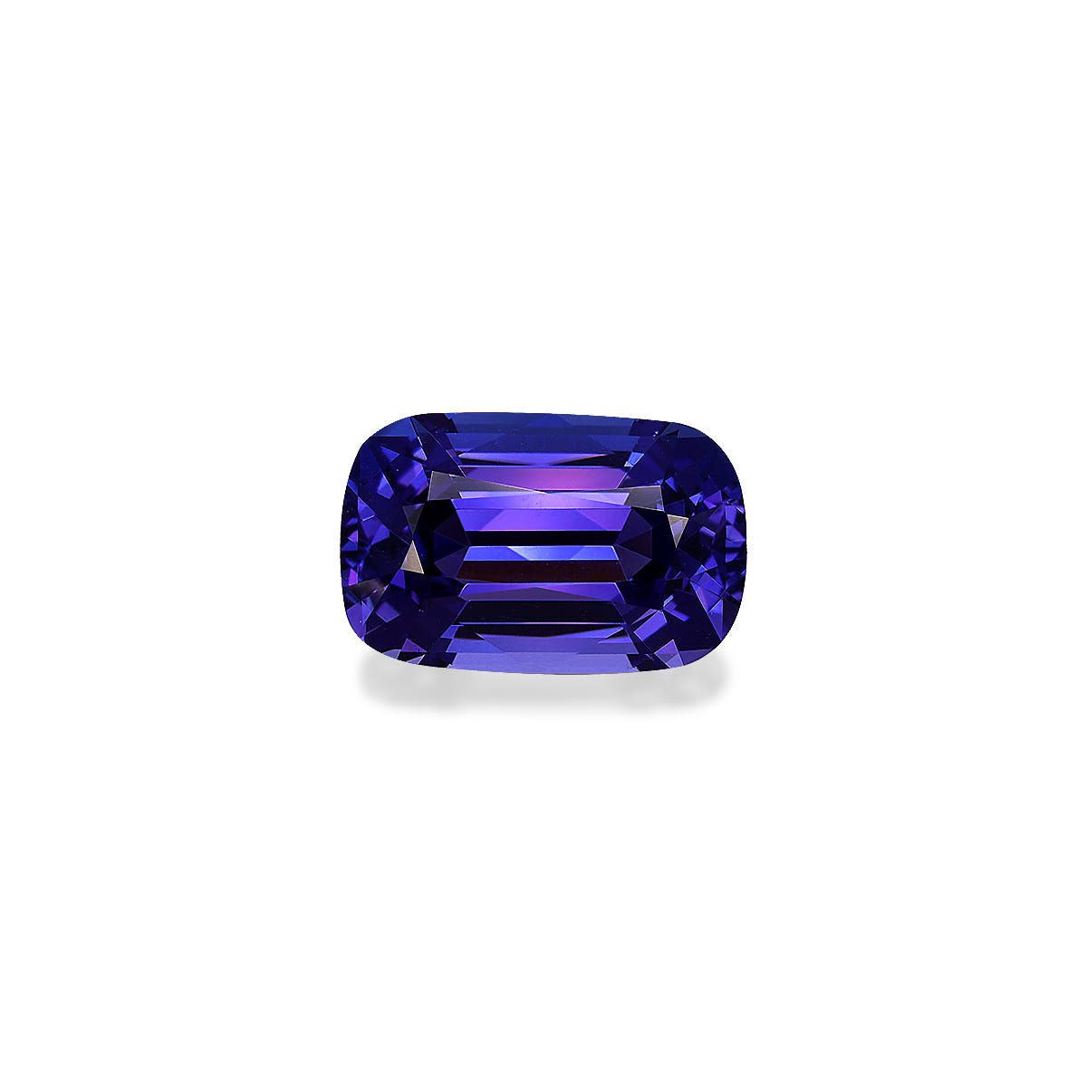 Tanzanite Cushion Fine Step Cut Violet Blue