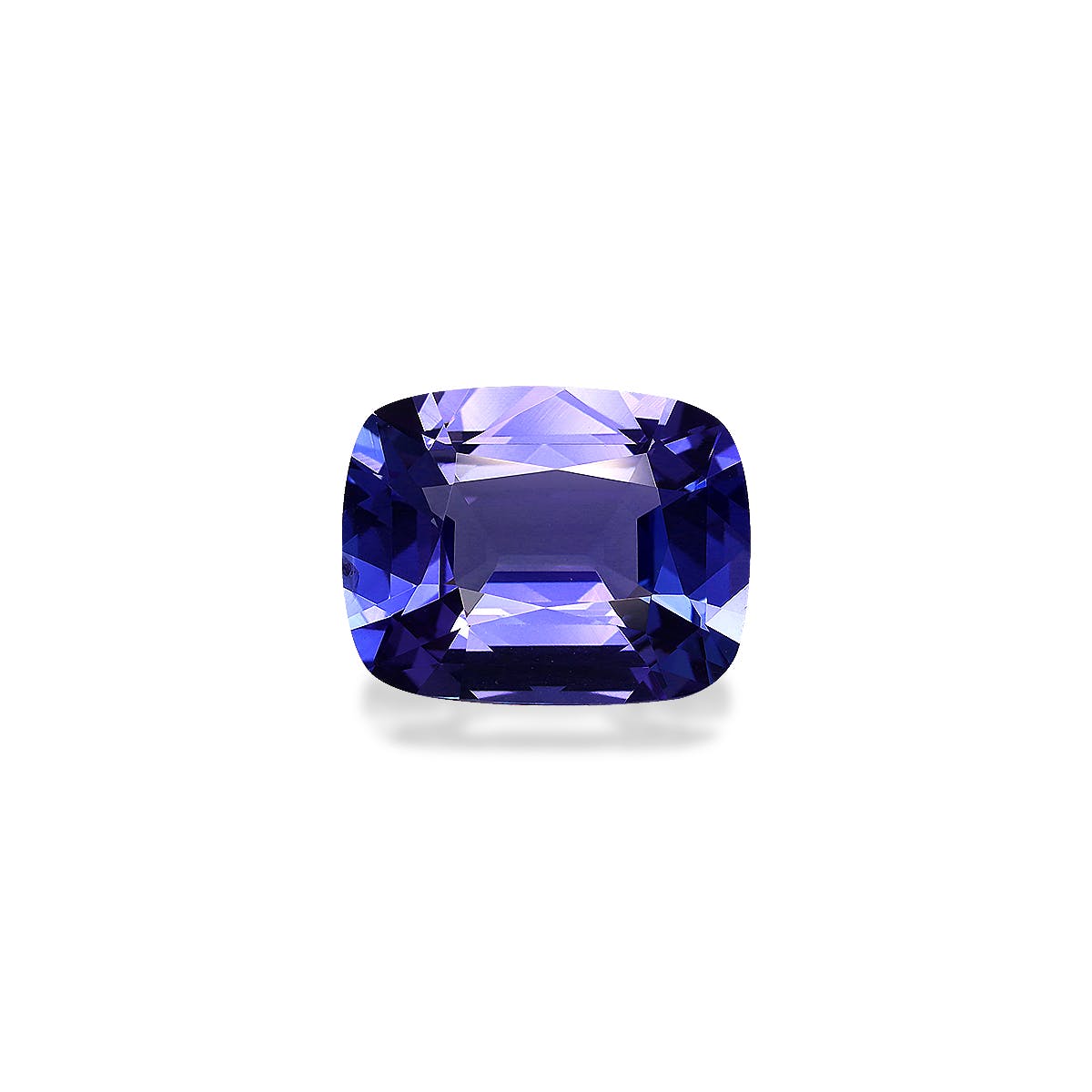 Tanzanite Cushion Fine Step Cut Violet Blue