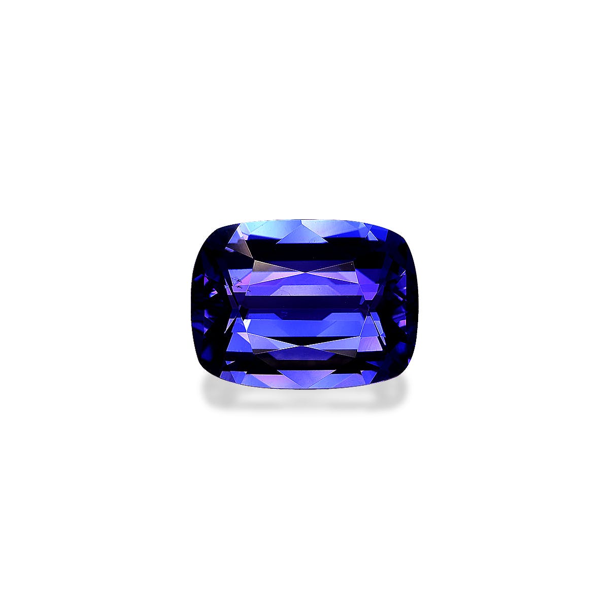 Tanzanite Cushion Fine Step Cut Violet Blue