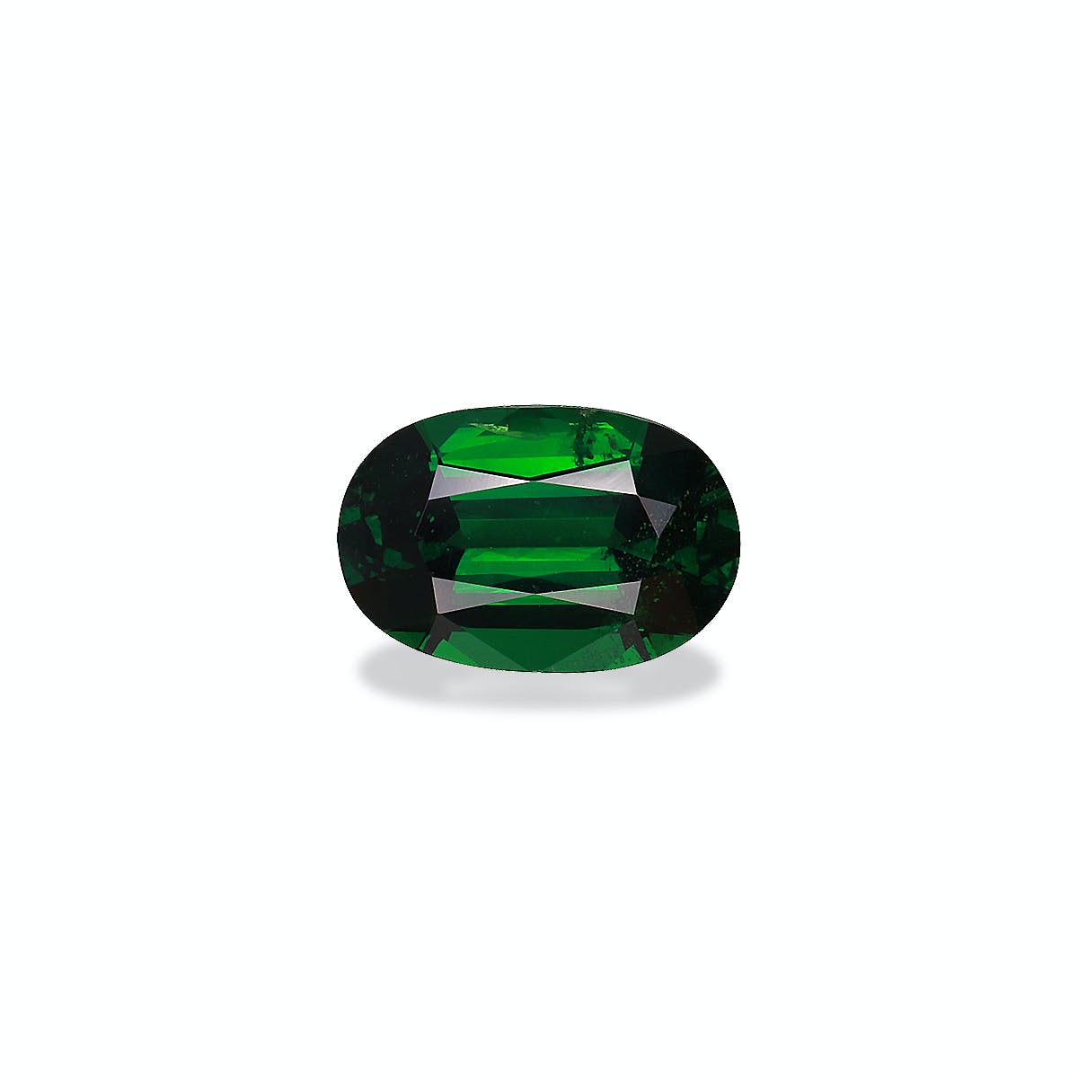 Tsavorite Oval Fine Step Cut Basil Green