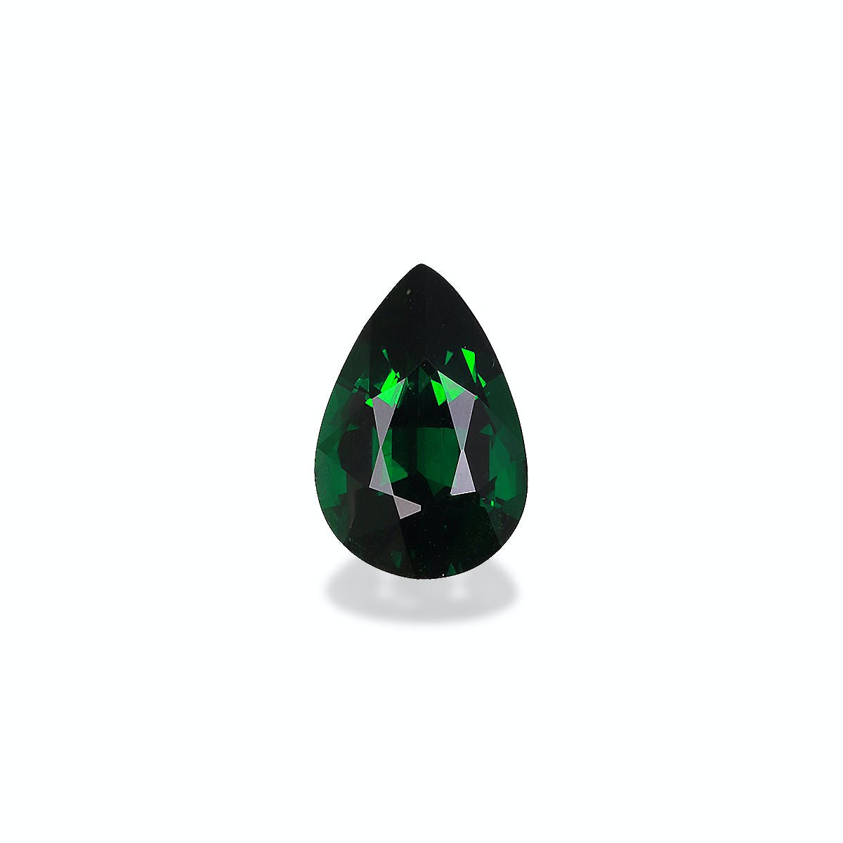 Tsavorite Pear Fine Step Cut Basil Green