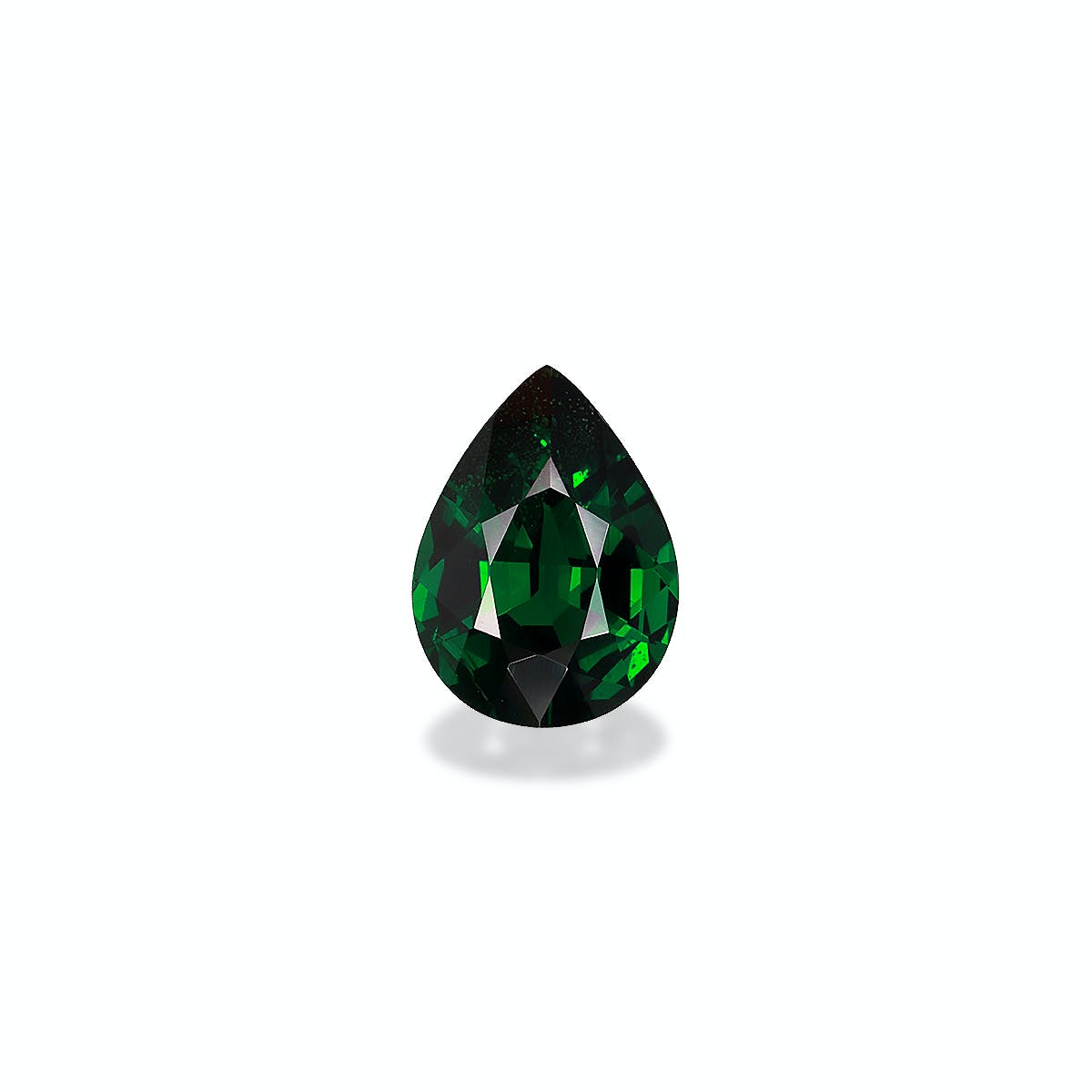 Tsavorite Pear Fine Step Cut Basil Green