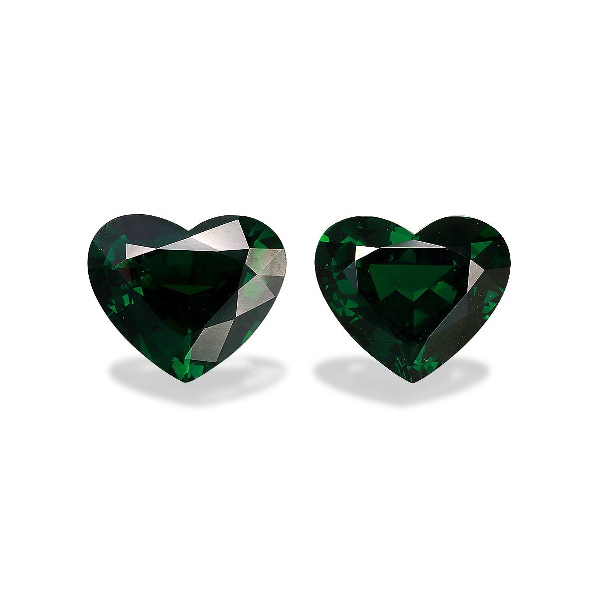 Tsavorite Heart Fine Step Cut Green