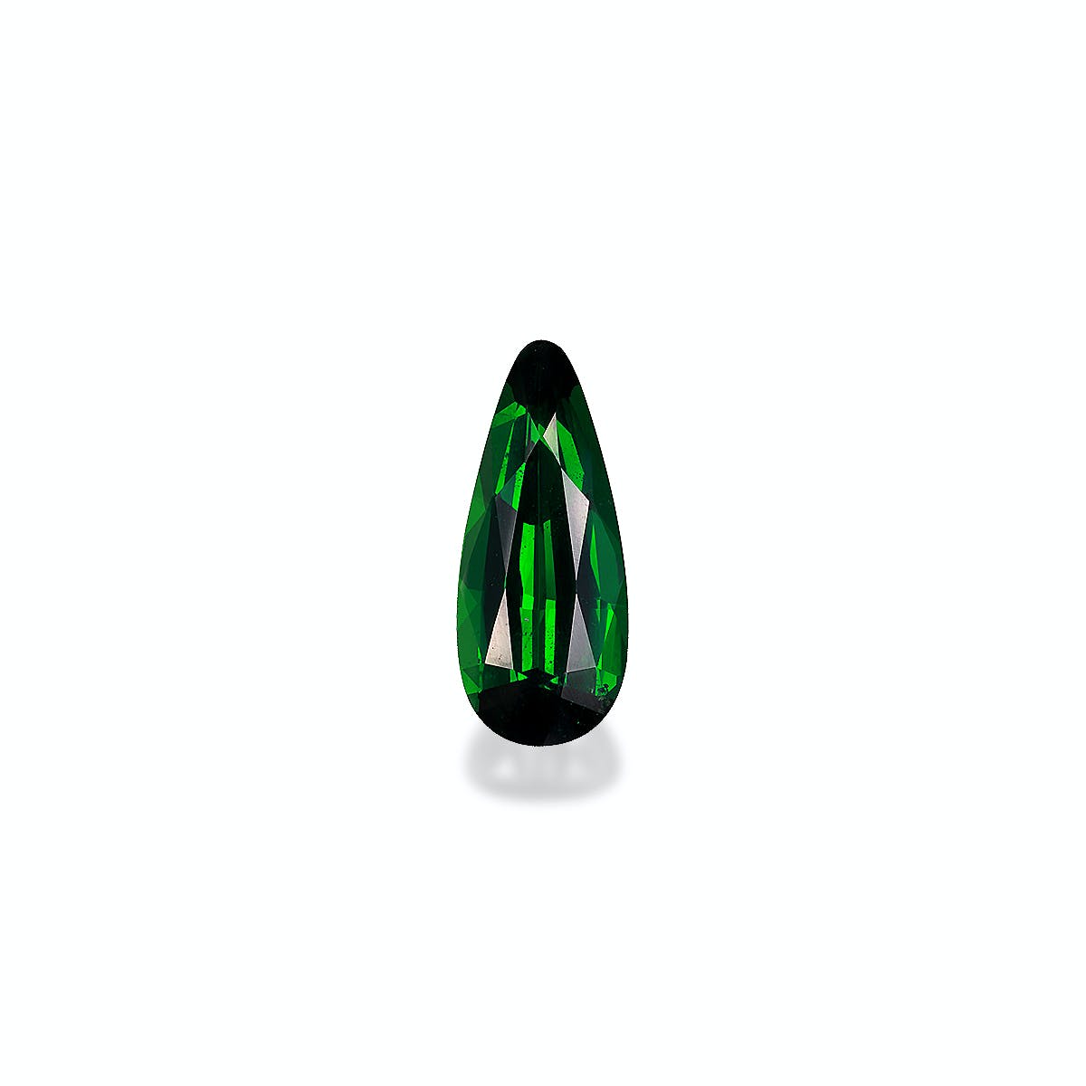 Tsavorite Pear Fine Step Cut Basil Green