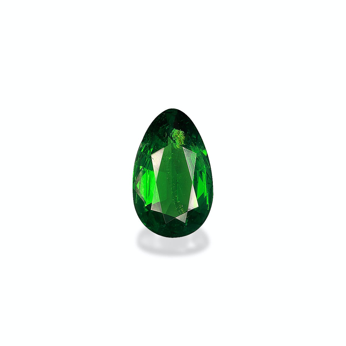 Tsavorite Pear Fine Step Cut Basil Green