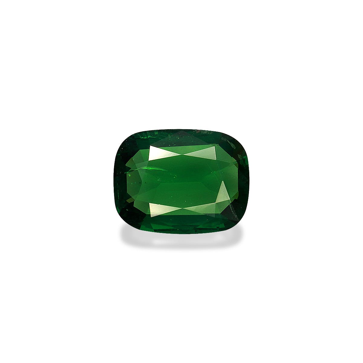 Tsavorite Cushion Fine Step Cut Basil Green