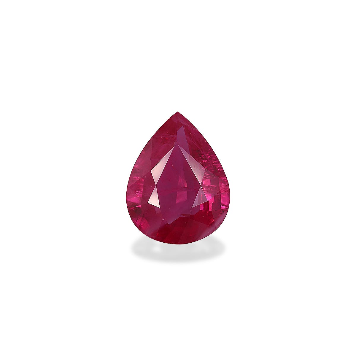 Burma Ruby Pear Fine Step Cut Pink