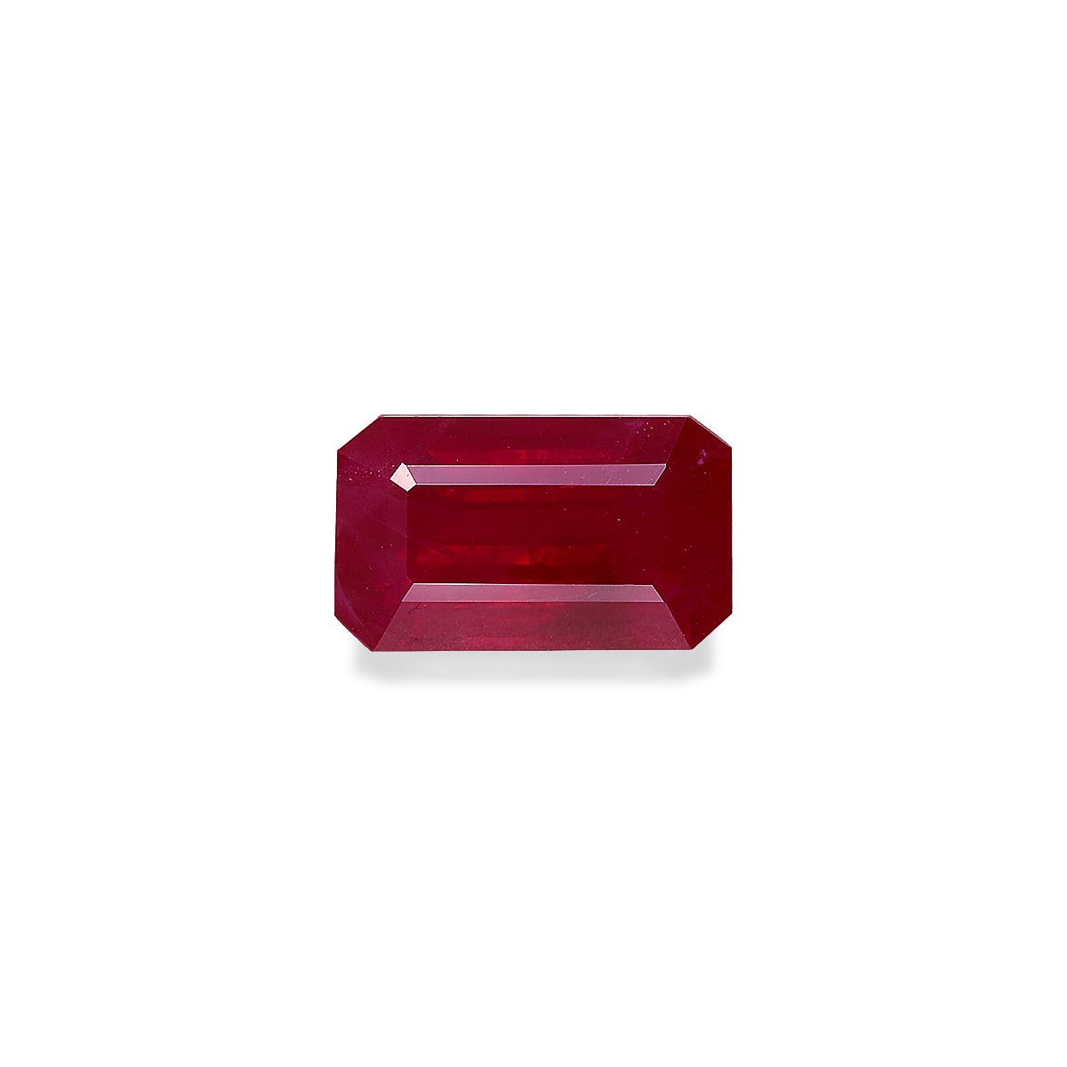 Burma Ruby Rectangular Emerald Cut Red