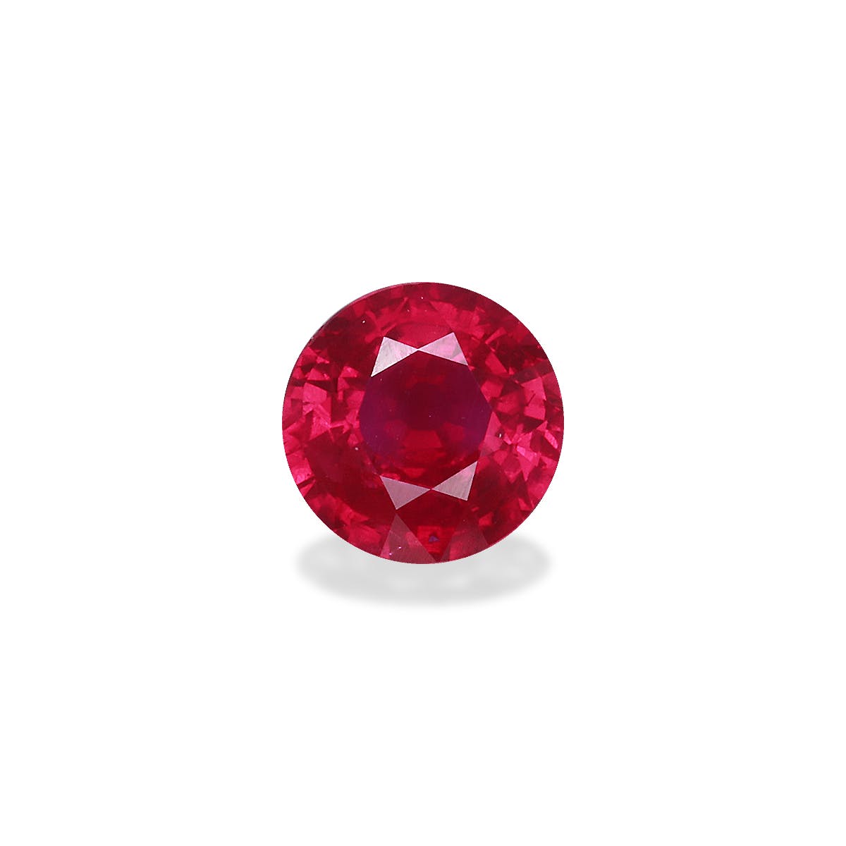 Burma Ruby Round Fine Step Cut Red