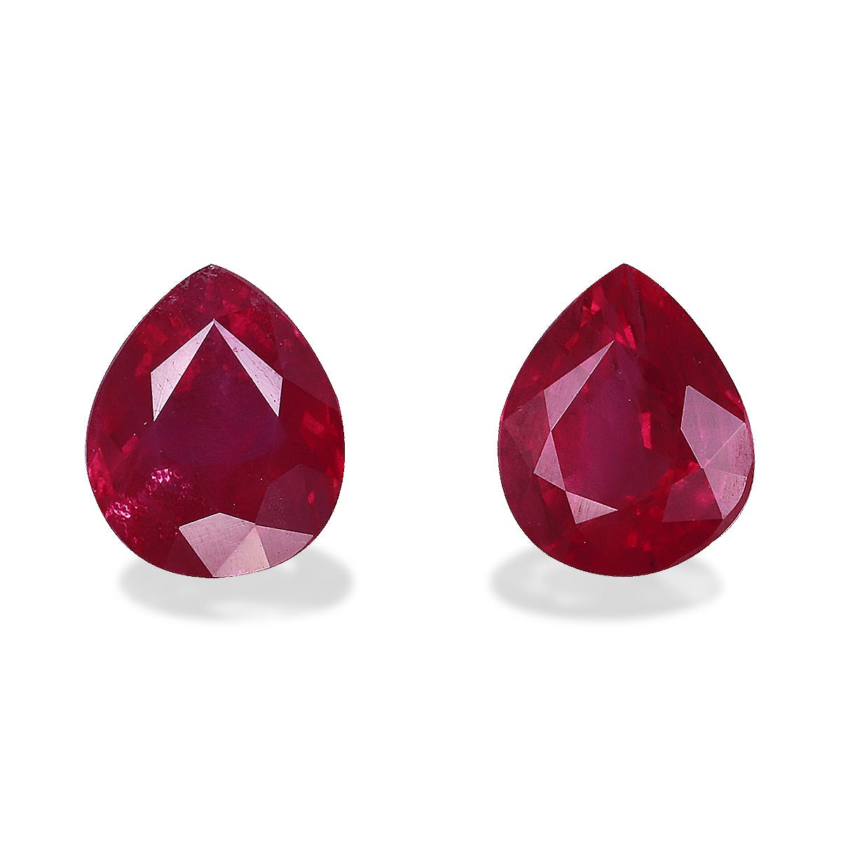 Burma Ruby Pear Fine Step Cut Rose Red